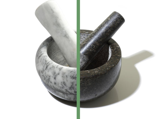 Granit oder Marmor Mörser?