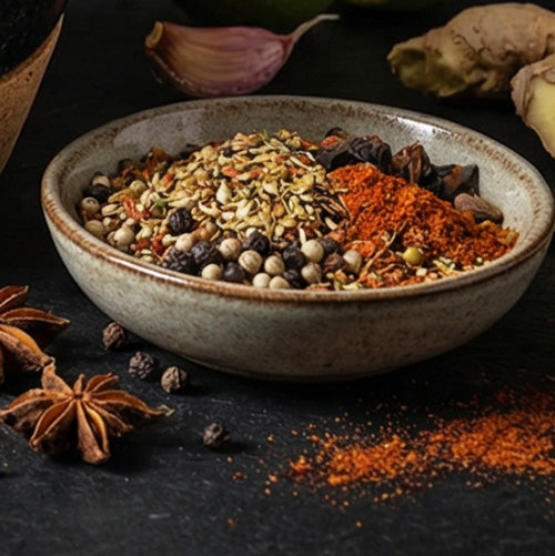Schale mit trockenen Gewürzen